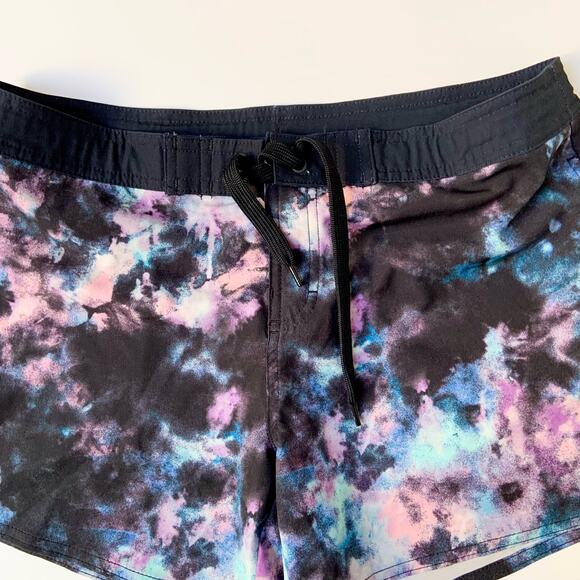 O'rageous Black Blue Purple Swim Board Shorts with Pockets Juniors Medium - Picture 4 of 10